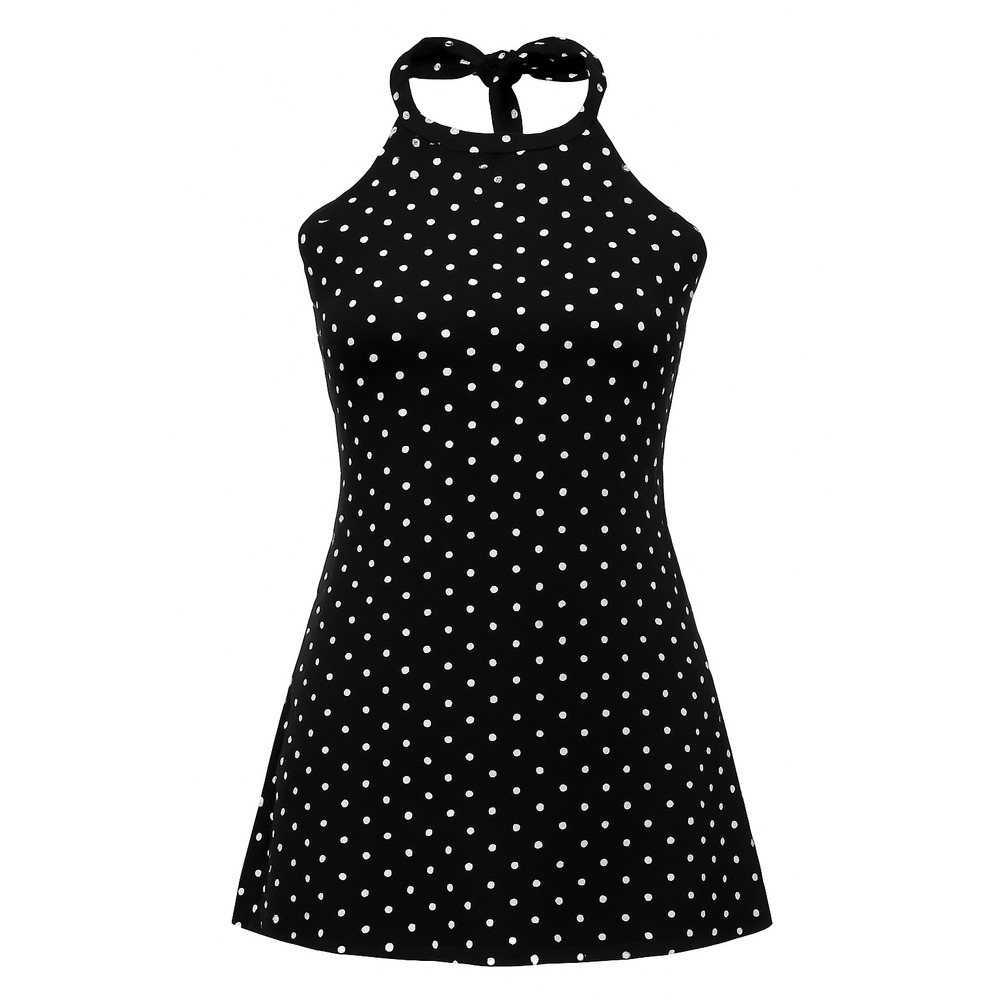 Kate Spade New York Beyond Yoga Polka Dot Halter Mini Dress Sleeveless